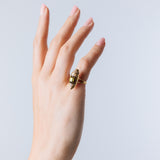 Scarab Ring in 18K gold with Tourmaline  and diamonds — wear on 