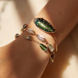 Scarab And Pearl Bangle