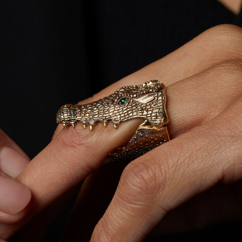 Alligator Head Ring