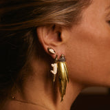 Scarab Gold Bunch Earring