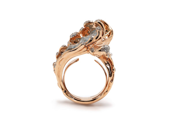 Mermaid Wave Ring - Rose Gold