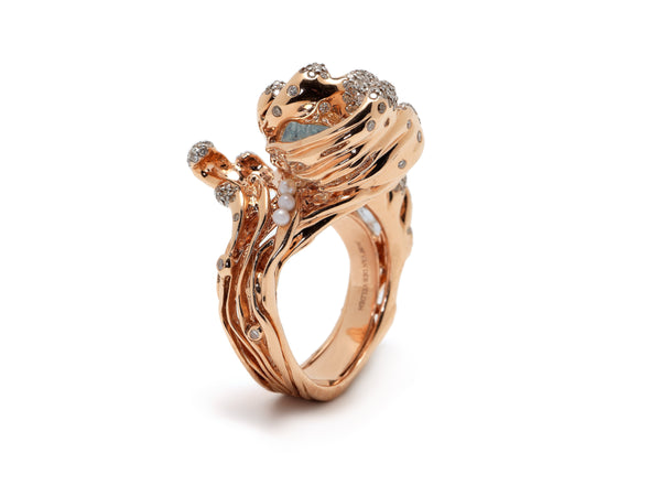 Mermaid Wave Ring - Rose Gold