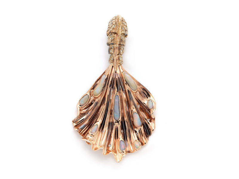 Siren Tail Earring with Opals