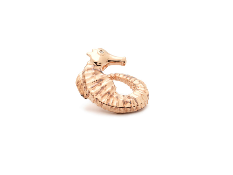 Seahorse Twist Stud Earring - Rose Gold