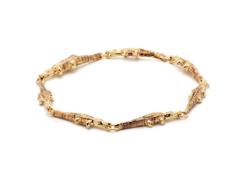 Baby Alligator Hinge Bracelet