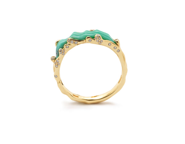 Wave Stackable Ring Turquoise