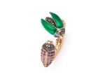Scarab Floaty Stackable Ring Rose Gold