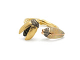 Scarab Floaty Stackable Ring Yellow Gold