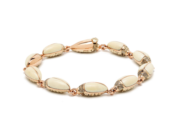 Mammoth Mini Scarab Eternity Bracelet