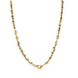 Bibi van der Velden Wave Necklace with four white pearls in 18k yellow gold inspired by ocean waves.