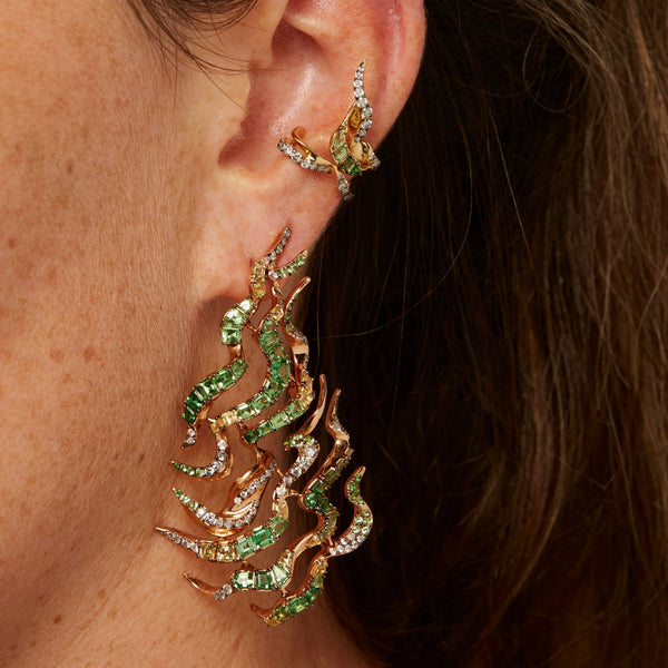 Tsavorite Spark Ear Hugger
