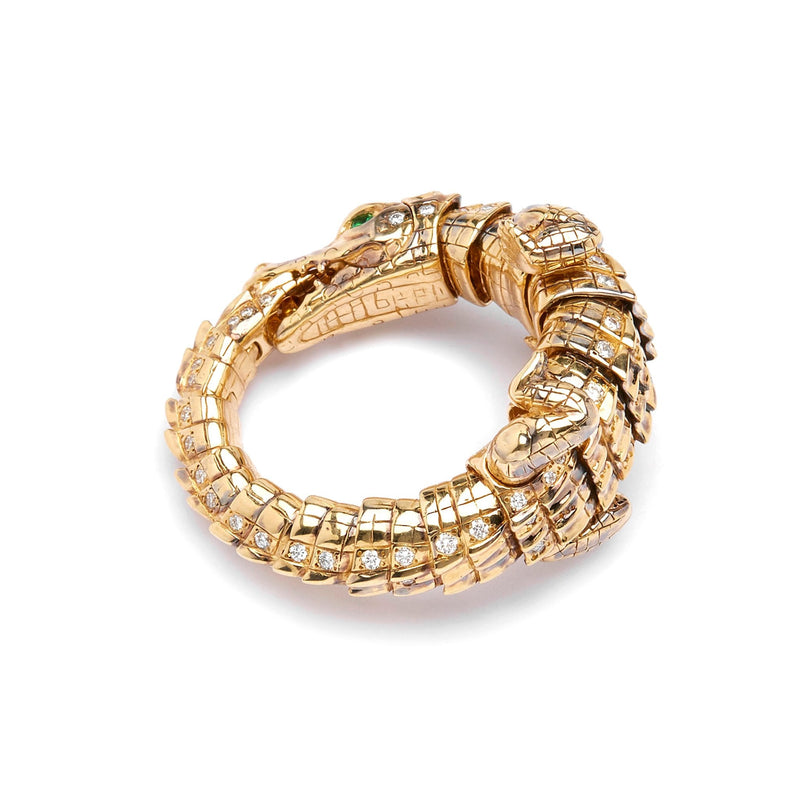 Diamond Alligator Wrap Ring Rings Bibi van der Velden | Fine Jewellery