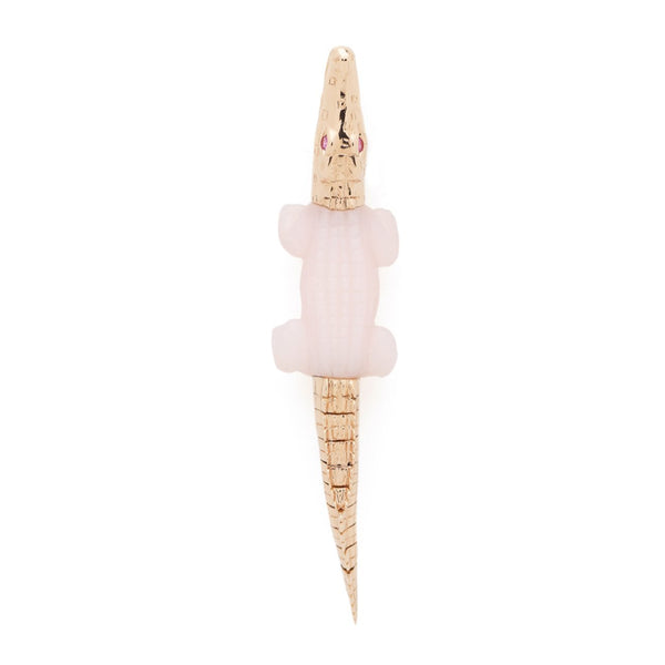 Alligator Pink Opal Bite Earring