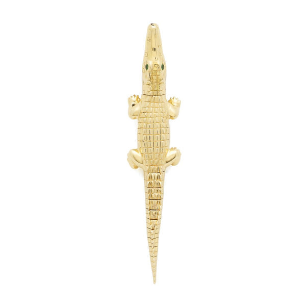 Gold Alligator Bite Earring