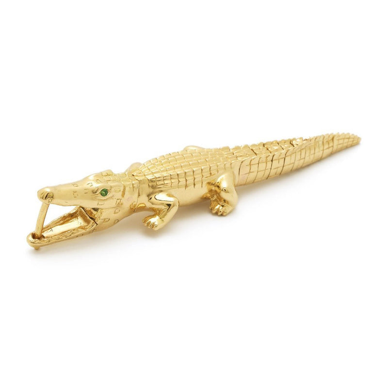 Gold Alligator Bite Earring