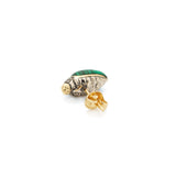 Mini Scarab Malachite Stud Earrings Bibi van der Velden