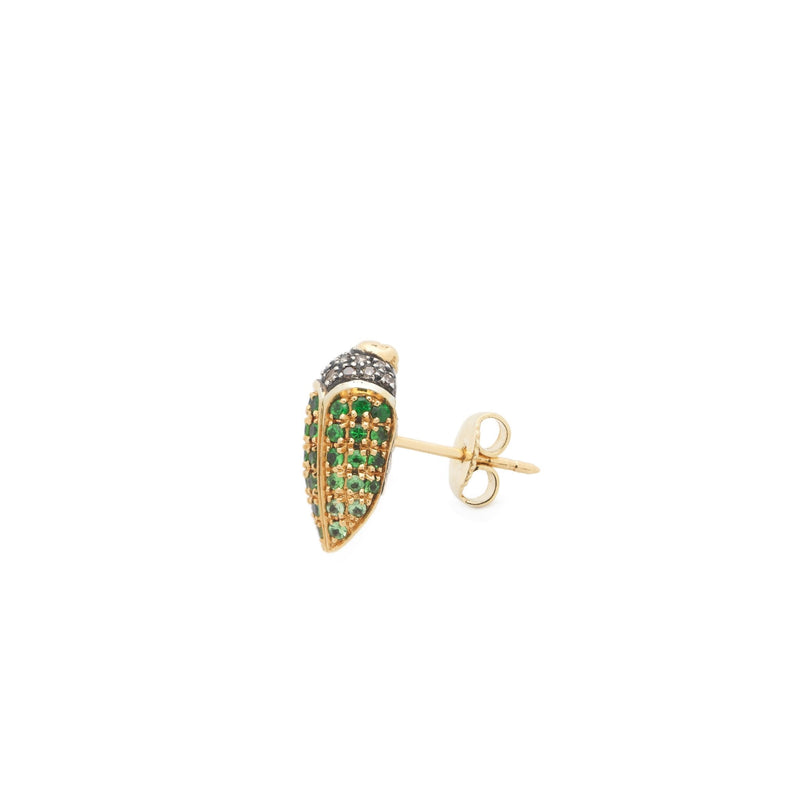 Mini Scarab Pave Studs Earrings Bibi van der Velden