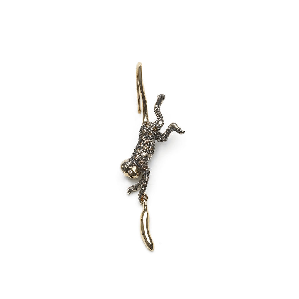 Gucci Pearl-effect And Brass Monkey Earrings in Metallic | Lyst