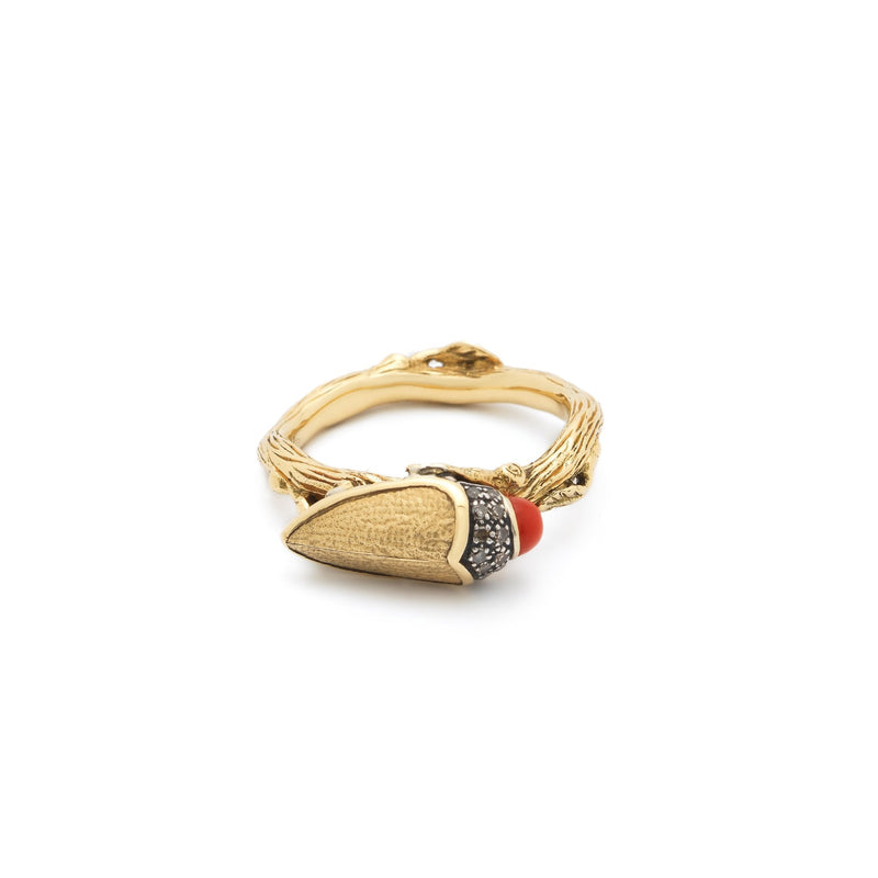 Rudolf Scarab Ring Gold Wings Rings Bibi van der Velden