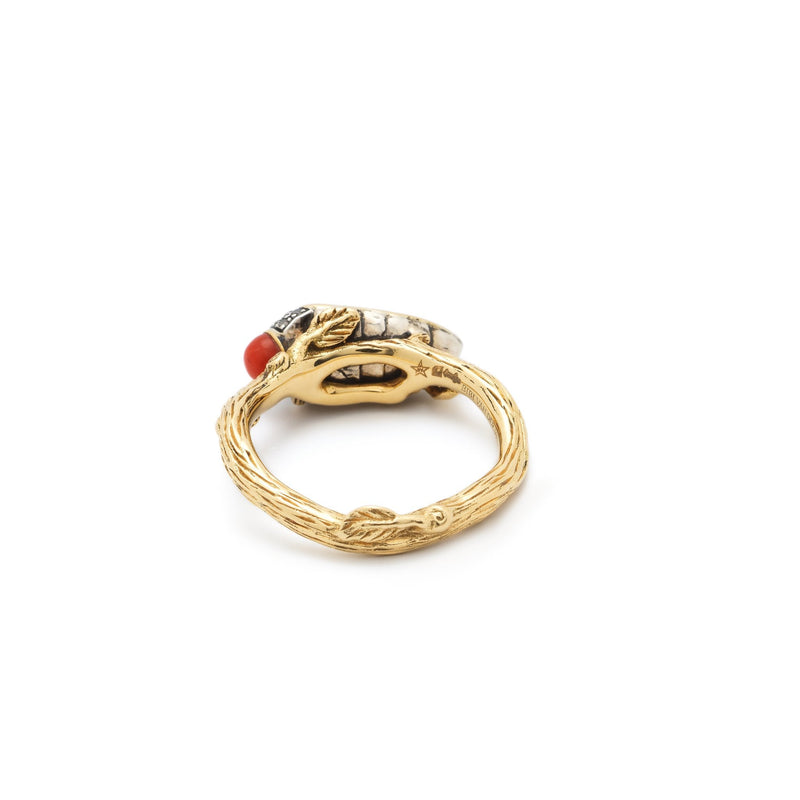 Rudolf Scarab Ring Gold Wings Rings Bibi van der Velden