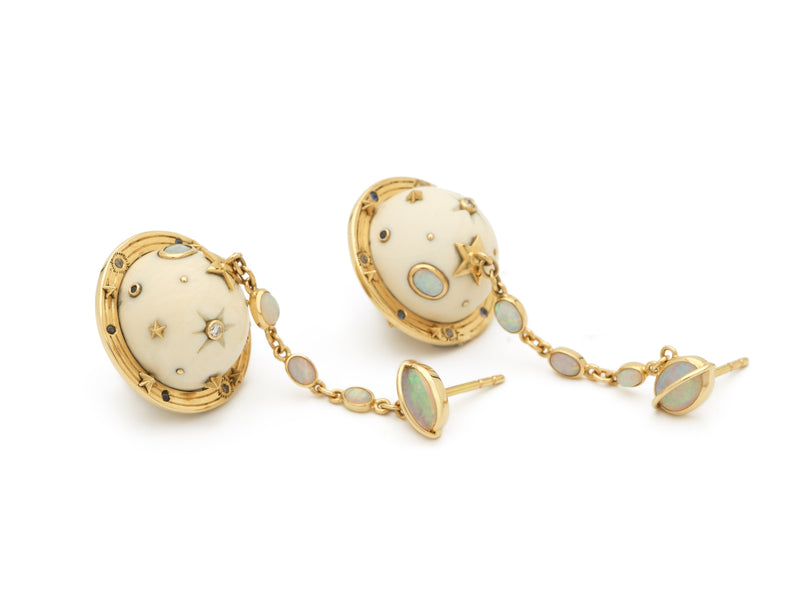 Mammoth Galaxy Saturn Earrings Earrings Bibi van der Velden