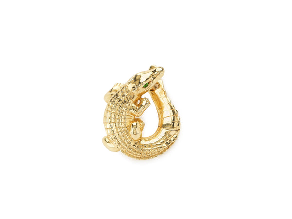 Gold Alligator Twist Earrings Earrings Bibi van der Velden