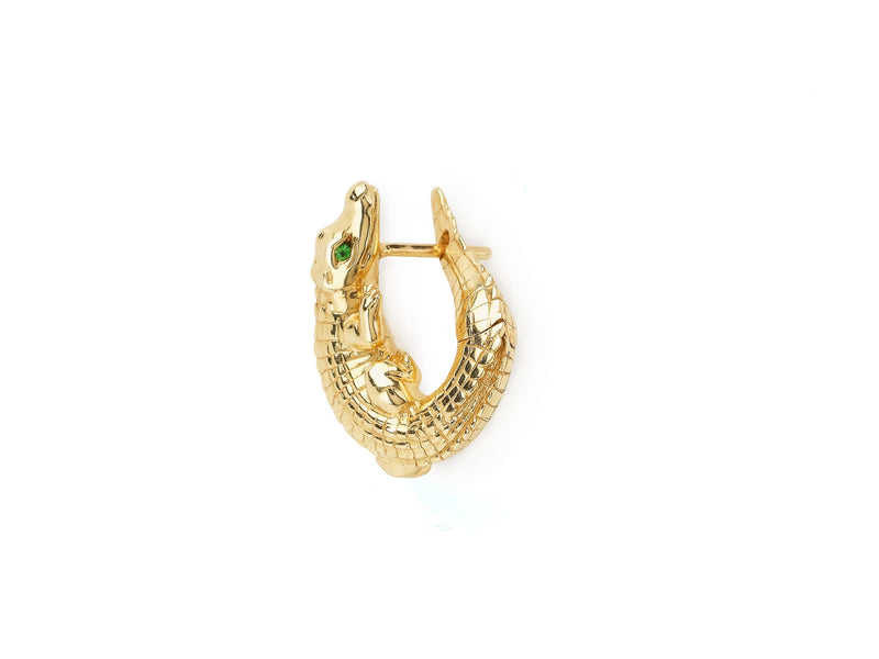 Gold Alligator Twist Earrings Earrings Bibi van der Velden