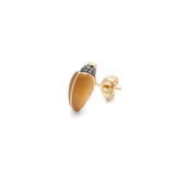 Mini Scarab Stud Earring with Citrine