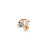 Mini Scarab Stud Earring with Citrine