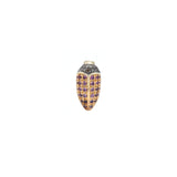 Mini Scarab Pave Pink Sapphires Stud