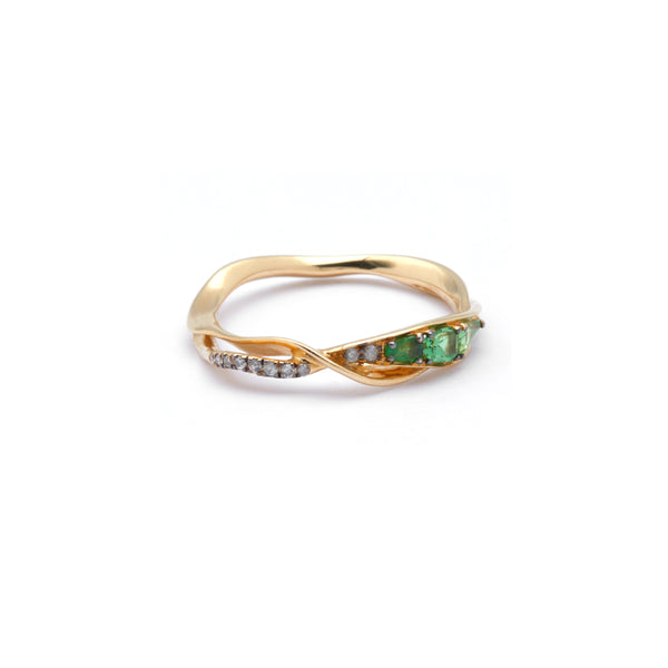 Wisp Stackable Ring with Tsavorites