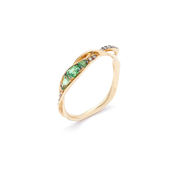 Wisp Stackable Ring with Tsavorites