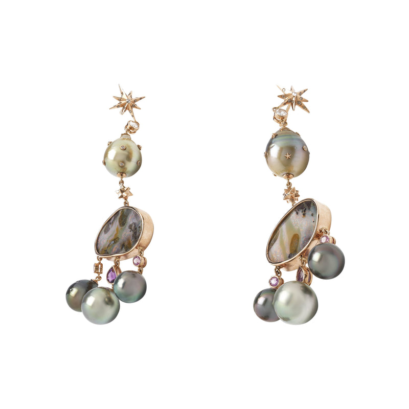 Galaxy One-Off Girandole Earrings Earrings Bibi van der Velden
