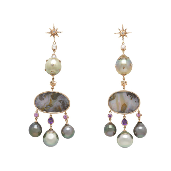 Galaxy One-Off Girandole Earrings Earrings Bibi van der Velden
