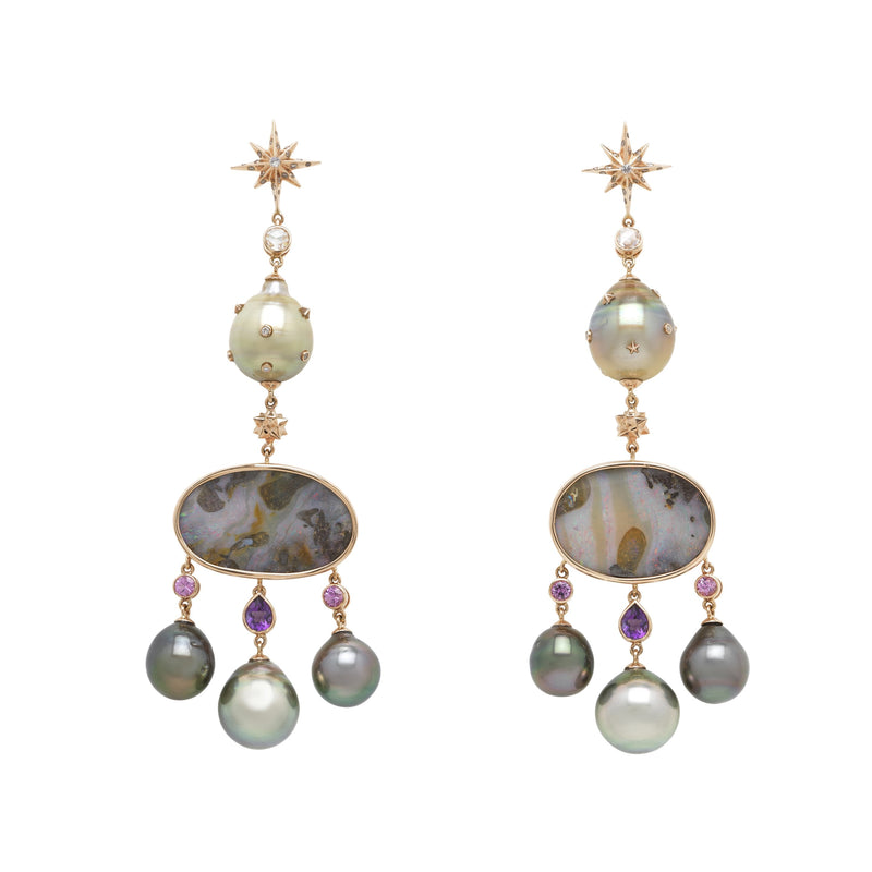 Galaxy One-Off Girandole Earrings Earrings Bibi van der Velden