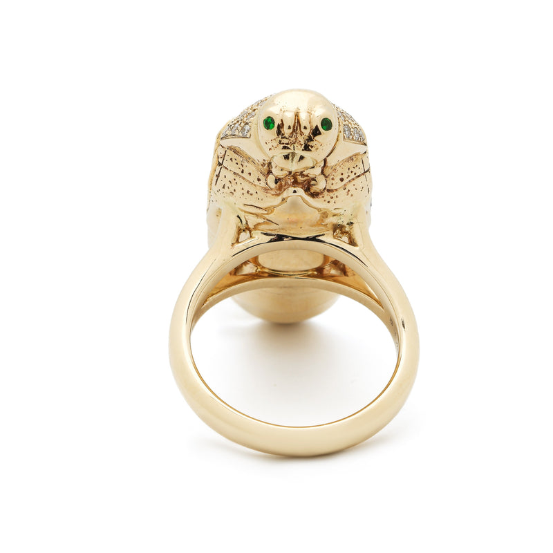 Gold Scarab Pop Art Diamond Ring Rings Bibi van der Velden