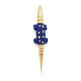 Lapis Star Alligator Bite Earring