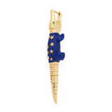 Lapis Star Alligator Bite Earring