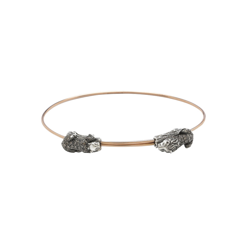 Animal Lion and Lioness Bangle Bracelets Bibi van der Velden