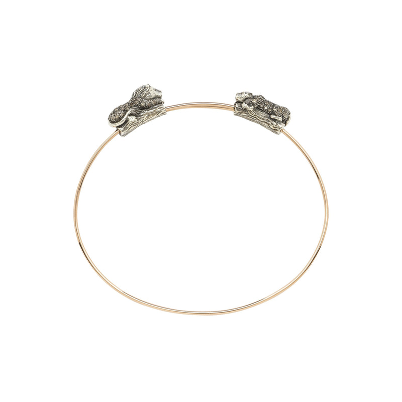 Animal Lion and Lioness Bangle Bracelets Bibi van der Velden