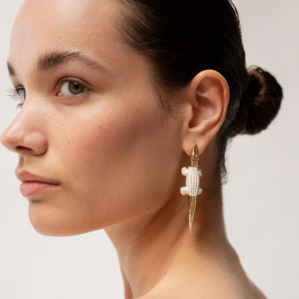 Mammoth Alligator Bite Earrings Earrings Bibi van der Velden