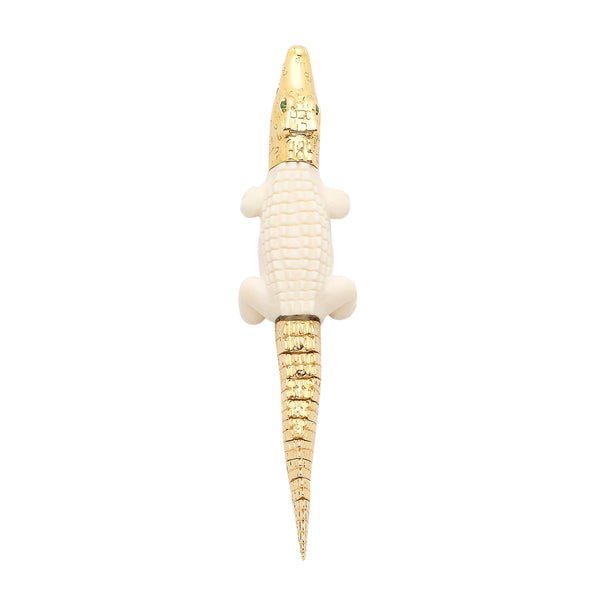Bibi van der Velden Mammoth Alligator Bite Gold Earring Bibi van