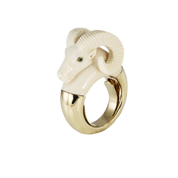 Mammoth Ram Ring Rings Bibi van der Velden