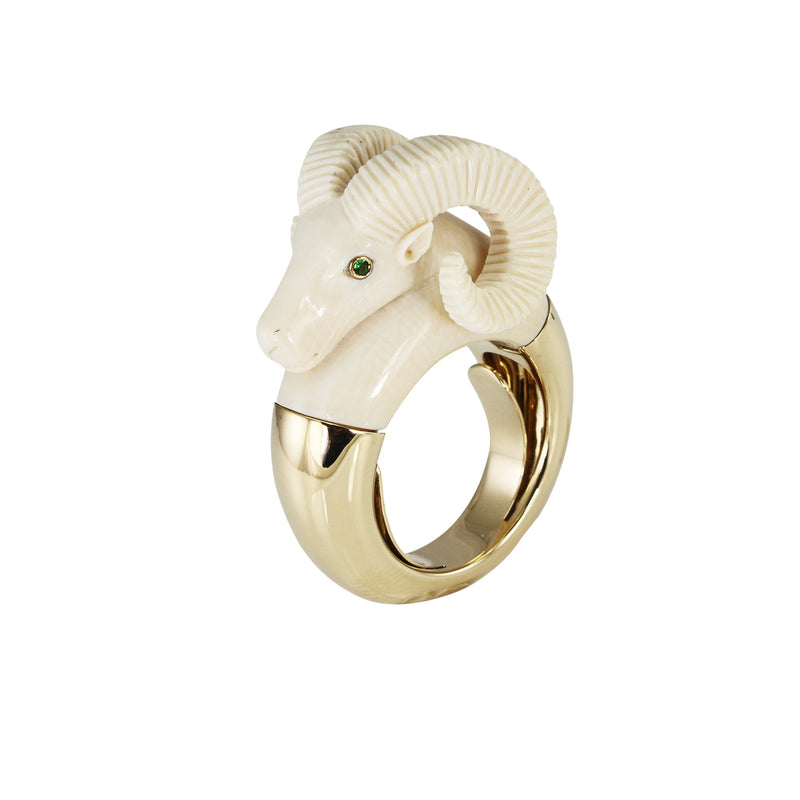 Mammoth Ram Ring Rings Bibi van der Velden