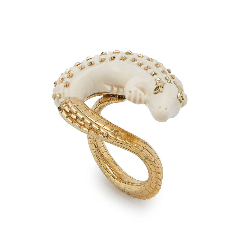 Mammoth Alligator Twist Ring