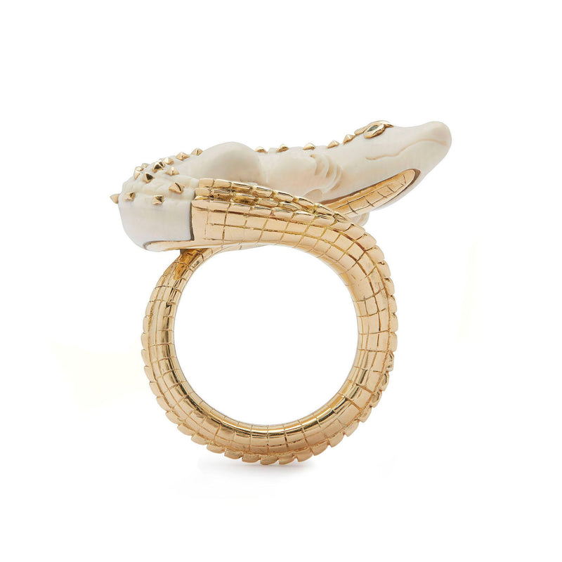 Mammoth Alligator Twist Ring