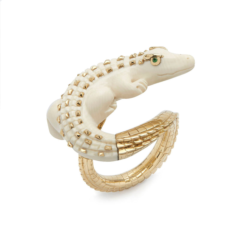 Mammoth Alligator Twist Ring