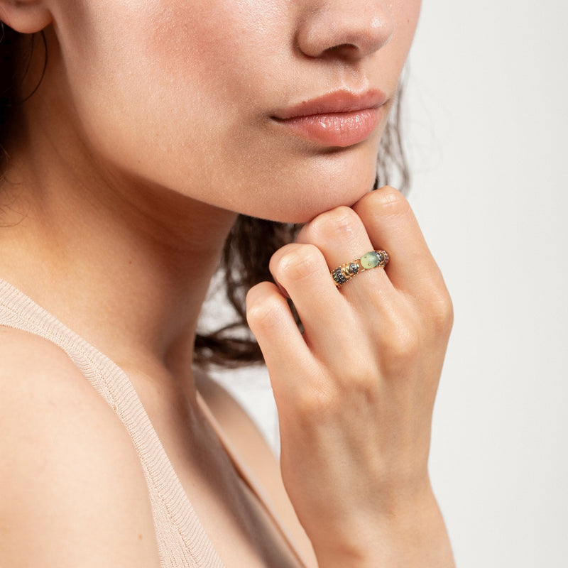 Millipede Eternity Ring ‚Äì Coloured Stones Rings Bibi van der Velden