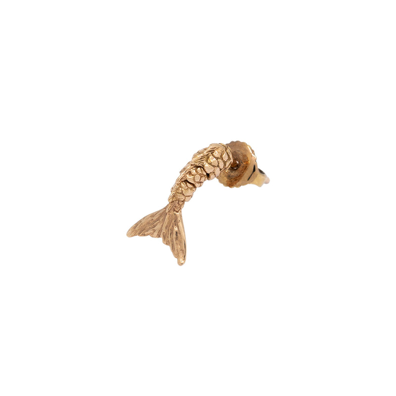 Mini Mermaid Tail Stud Rose Gold Earrings Bibi van der Velden