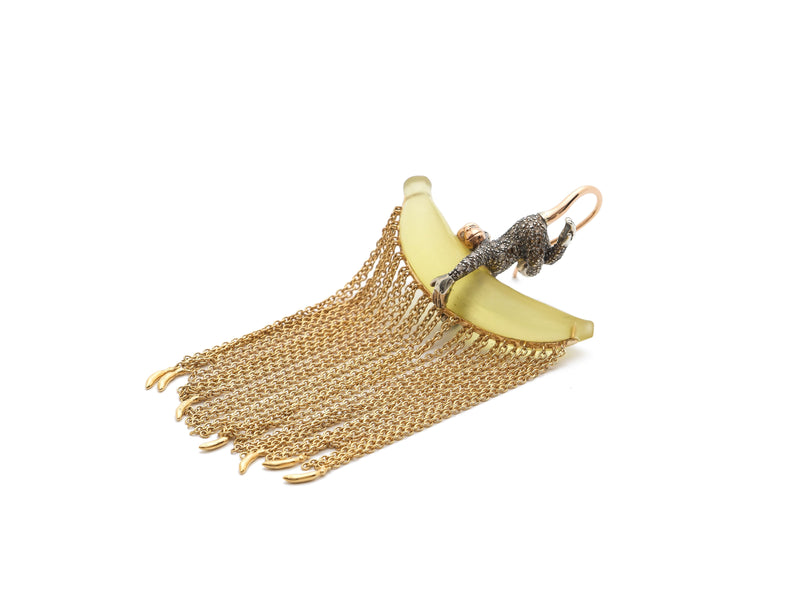 Big monkey chain earrings Bibi van der Velden | Fine Jewellery